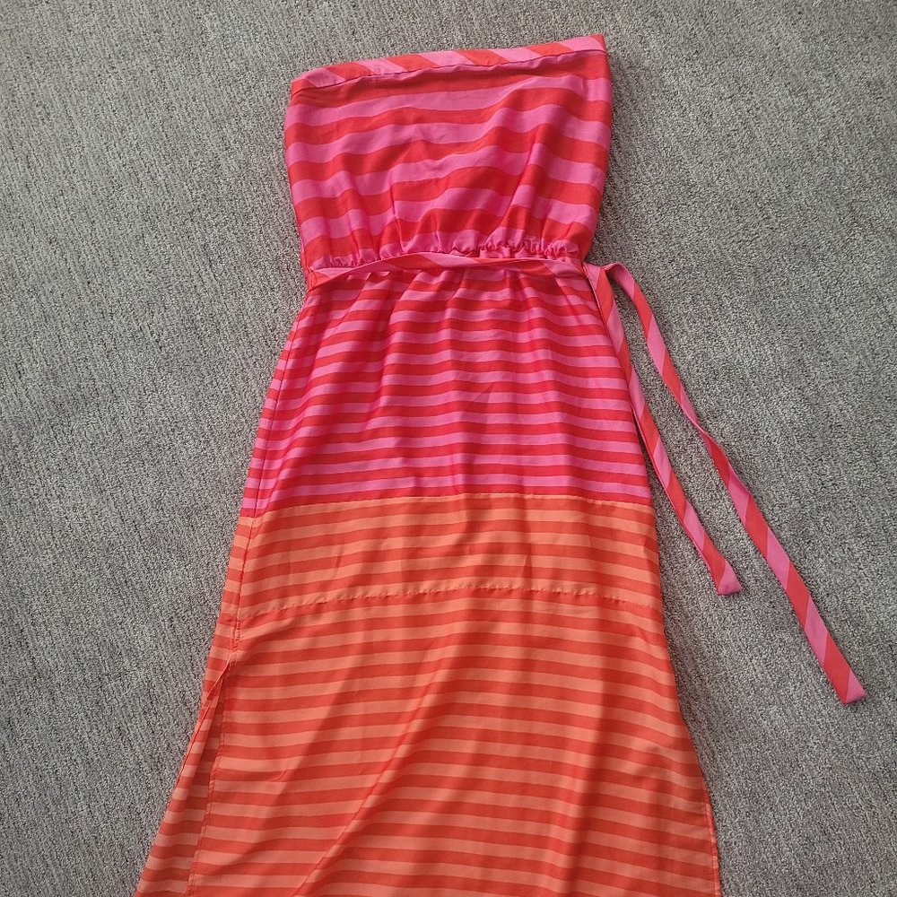 BCBG Maxazria Stripped Maxi Dress